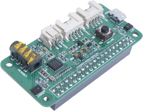 Vista 5 de Seeed Studio reSpeaker Pi HAT de 2 micrófonos para Raspberry Pi - Códec de audio WM8960, 2 micrófonos analógicos, 3 LED APA102 RGB, conector