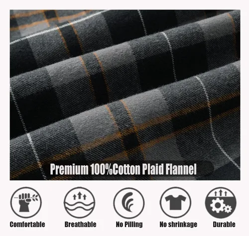 Vista 5 de Camisa casual de franela a cuadros sin mangas con bolsillo para hombre