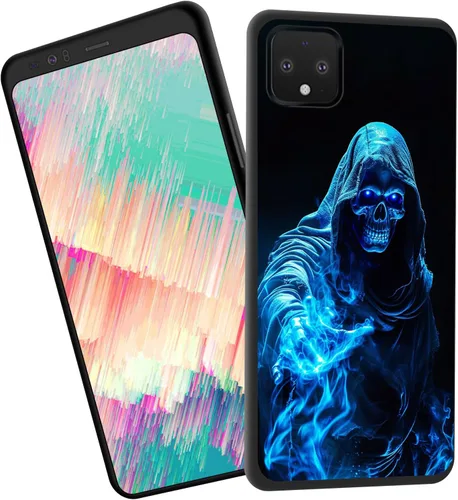 Vista 12 de Funda delgada para Google Pixel 4 XL, funda delgada de silicona de TPU suave a prueba de golpes para Google Pixel 4 XL, cruz negra