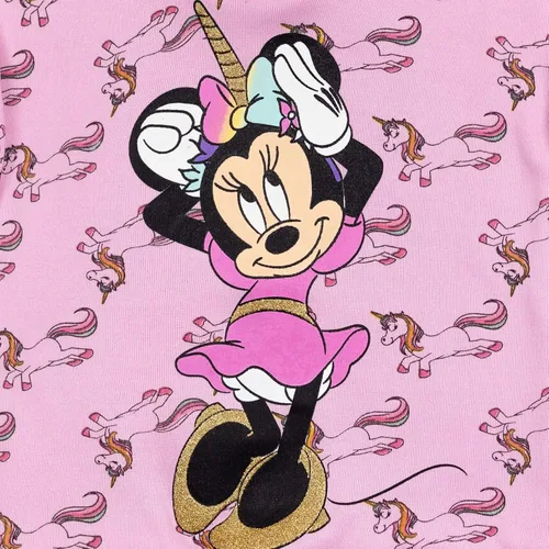 Vista 4 de Disney Minnie Mouse - Conjunto de sudadera con capucha y pantalones de forro polar para bebés y niñas pequeñas