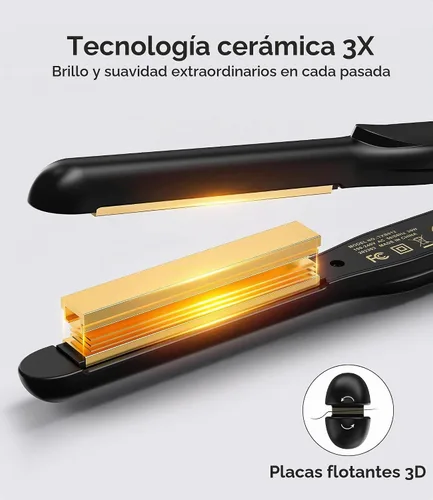 Vista 4 de Terviiix Plancha plana de 1/2 pulgada para cabello corto, alisador y rizador de pelo pequeño 2 en 1 para cortes y retoques de Pixie, mini plancha