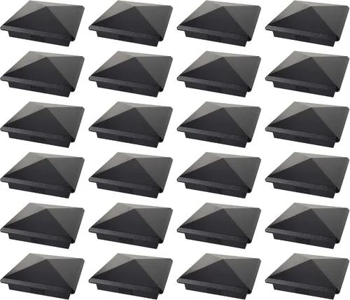 Vista 24 de Tapa de poste de pirámide de aluminio de 3.5 x 3.5 pulgadas para postes estándar de 4 x 4 (real 3.5 x 3.5 pulgadas), fundido de alta resistencia
