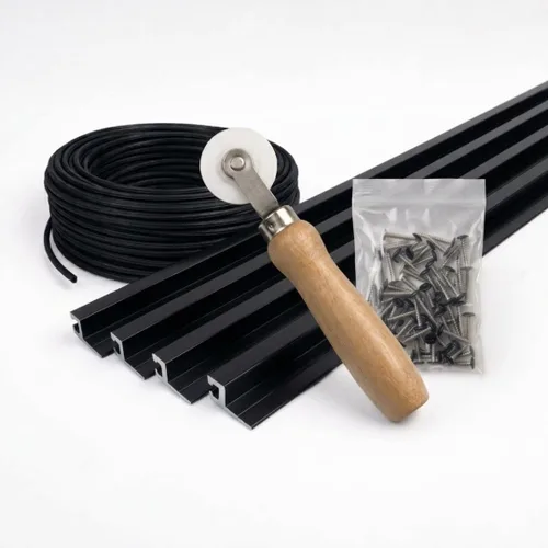Vista 10 de SNAPP - Kit de rieles de aluminio para pantalla de porche - Kit de bricolaje para porche y patio con pantalla - Riel de aluminio extruido de 94 Mill