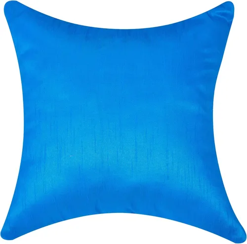 Vista 5 de Juego de 2 fundas de almohada decorativas para sofá, color azul aguamarina, almohada de granja de 12 x 12 pulgadas, fundas de almohada de seda