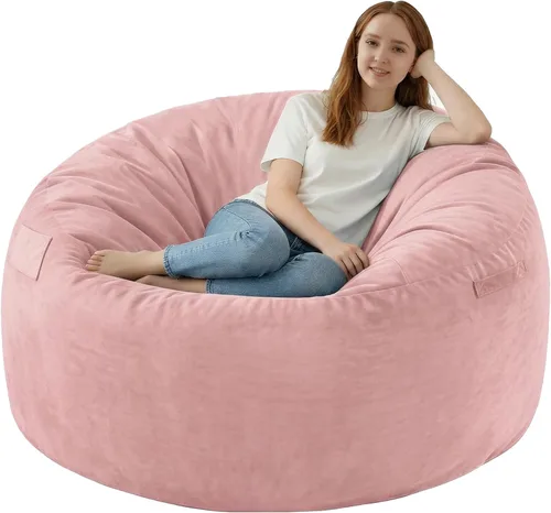 Vista 22 de Silla de Puf de 2 pies, Sillas de Puf Cómodas con Relleno de Espuma Viscoelástica, Sofá de Puf Esponjoso con Cubierta de Terciopelo Holandés, Sillas