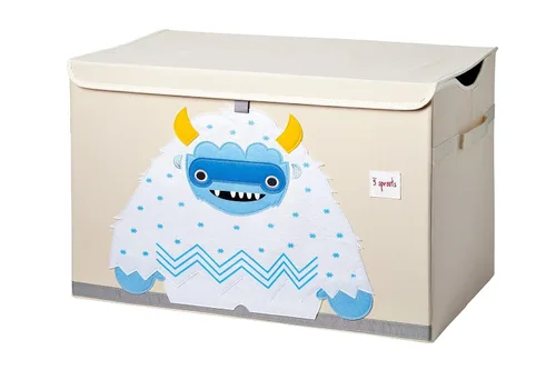 Vista 12 de Cajón de juguetes 3 Sprouts, Oso negro Lid and handles, Collapsible bin trunk or basket, Boys and girls playroom, Nursery storage, Large toy and