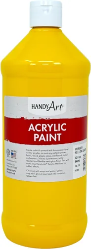 Vista 67 de Handy Art Pintura acrílica, juego de 12 colores, botellas de 16 onzas, acrílico líquido para estudiantes semibrillante, consistencia de flujo