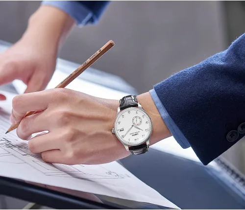 Vista 12 de LOBINNI Reloj mecánico automático impermeable de muñeca masculina vestido masculino moda lujo negocios relojes