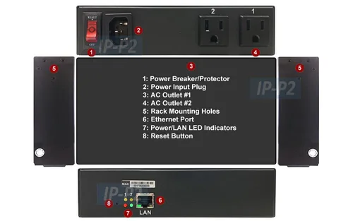 Vista 6 de Controlador remoto de reinicio de energía de 2 salidas con interfaz gráfica de usuario web