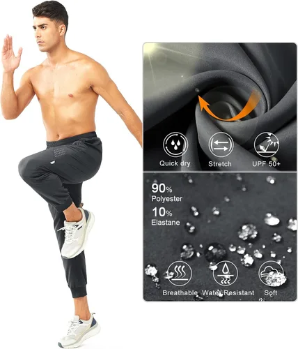 Vista 6 de NORTHYARD Pantalones deportivos para correr para hombre, ligeros, de secado rápido, para gimnasio, deportes activos, entrenamiento en pista