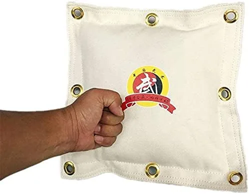 Vista 8 de Wing Chun Kung Fu - Bolsa de lona para colgar en la pared es adecuada para kickboxing y varios entrenamientos de boxeo. Blanco