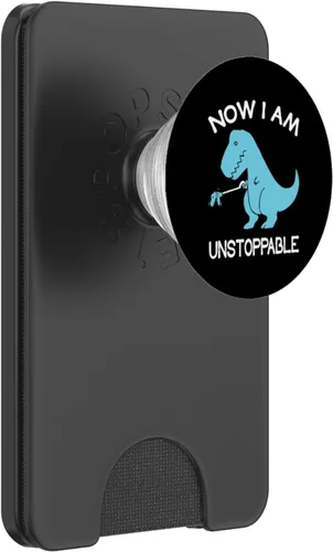 Vista 6 de Now I'm Unstoppable - Divertidos PopSockets de dinosaurio T-Rex MagSafe PopGrip para iPhone