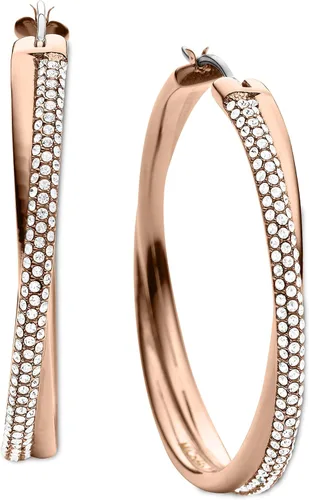 Vista 2 de Michael Kors - Arracadas de plata y oro rosa para mujer