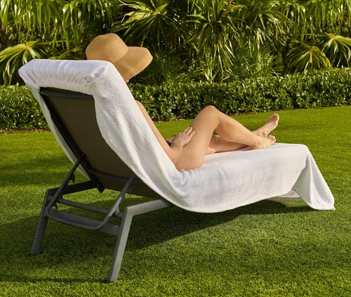 Vista 11 de Boca Terry - Toalla para silla de salón, toallas de tumbona para sillas de piscina Fundas de toalla para sillas de playa 100% algodón con parte