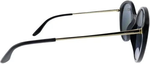Vista 3 de Prada PR 18XS 1AB5Z1 - Gafas de sol redondas de plástico negro lentes polarizadas grises Negro 55-19-145