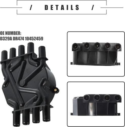 Vista 4 de Motoforti Juego de distribuidor de encendido, tapa de distribuidor y kit de rotor, para Chevrolet Express 1500 1996-2002, plástico, 10452459