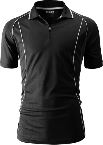 Vista 3 de H2H Polo de manga corta para hombre ligero de varios estilos