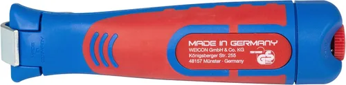 Vista 2 de WEICON Pelacables de cable No. 4-16 Cuchillo multipelador profundidad de corte ajustable para todos los cables redondos comunes Rango