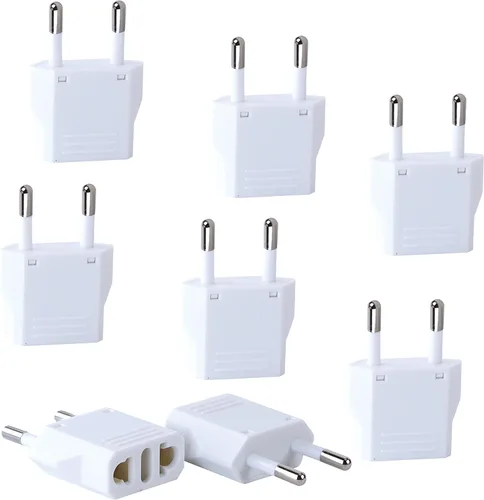 Vista 9 de adaptador de enchufe de salida estadounidense a europea, 8