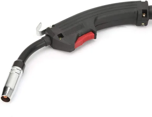 Vista 8 de Antorcha de soldadura MIG 14AK MB14 con protección de gas CO2, 6.6 ft, se adapta a corriente 160A200A, negro, acero inoxidable