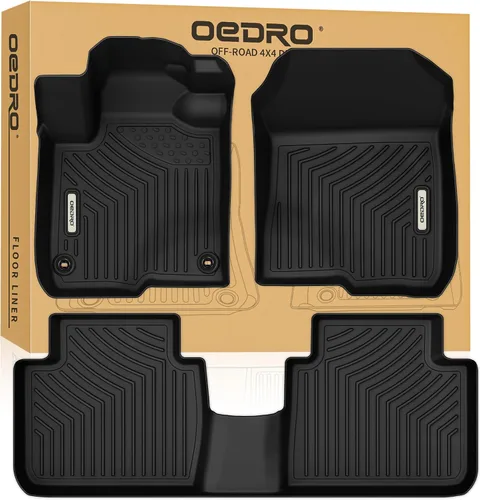 Vista 9 de OEDRO Alfombrillas de suelo compatibles con Honda HR-V EX/EX-L/LX/Sport/Touring 2016-2022, forros de suelo de TPE personalizados para todo clima