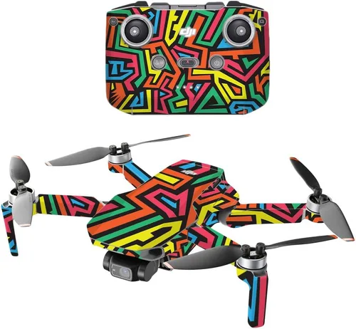 Vista 14 de MightySkins - Compatible con DJI Mini 2 Dron portátil – Madera abstracta Funda protectora de vinilo duradera y única Fácil de aplicar, quitar