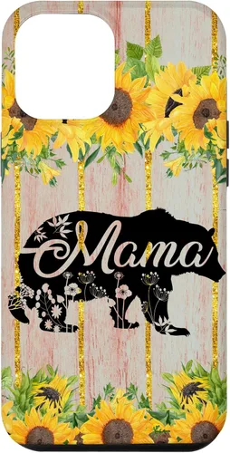 Vista 26 de Mama Bear Rustic Woodgrain Sunflower Farmhouse Country Mama Case for iPhone 17