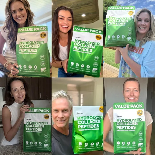 Vista 2 de Polvo de colágeno para mujeres y hombres (2.27 kg) Tipo I y III, sin sabor y sin olor, fácil de mezclar, péptidos de proteína hidrolizada Peptan