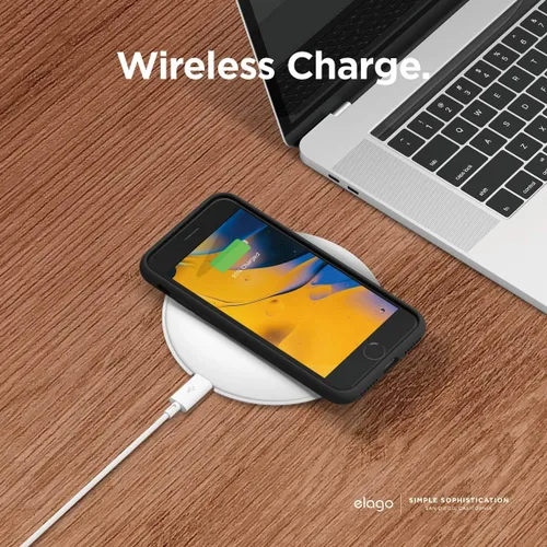 Vista 6 de elago Funda de silicona para iPhone SE (2022, 2020, 8, 7) - Protección contra caídas ultra delgada con forro de microfibra
