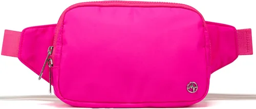 Vista 23 de Bolsa de Cinturón Pander Grande 2L, Riñonera de Nylon para Mujeres y Hombres con Correa Ajustable Negro Onyx