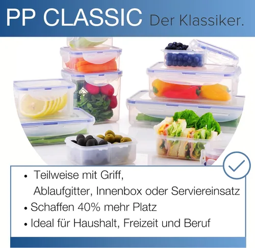 Vista 3 de Lock & Lock Almacenamiento de alimentos rectangular hermético, Sencillo