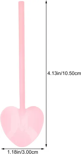 Vista 2 de NUOBESTY 100 cucharas de plástico desechables en forma de corazón, cucharas de postre de 4.1 pulgadas para pasteles, mousse, suministros de fiesta