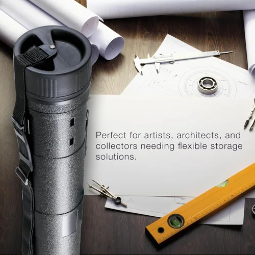 Vista 6 de U.S. Art Supply Tubo de dibujo telescópico extra grande – 7-1/4 pulgadas exterior/6-5/8 pulgadas de diámetro interior, se expande 42 a 62 pulgadas