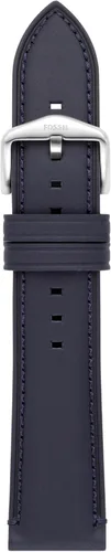 Vista 11 de Fossil Correa de reloj de piel LiteHide™ marrón oscuro de 0.866 in para hombre Cuero negro/Plateado