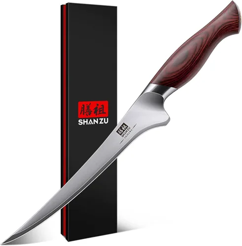 Vista 11 de Cuchillo de pan SHAN ZU de 10 pulgadas, cuchillo de corte de masa ácida ultra afilado, cuchillo de pastel de acero inoxidable de alto carbono