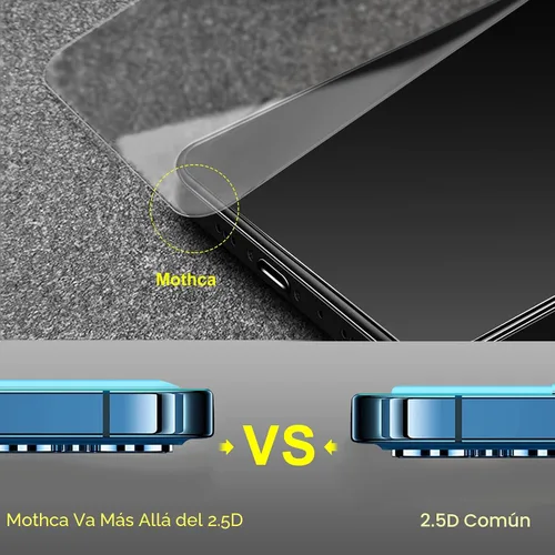 Vista 6 de Mothca Protector de pantalla de vidrio mate para iPhone 16e / iPhone 14 / iPhone 13 / iPhone 13 Pro [6.1 pulgadas] vidrio templado antirreflejos