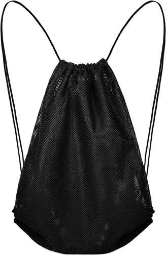 Vista 5 de Frienda - Mochila de malla con cordón multifunción, color negro
