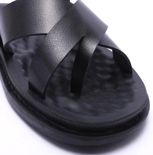 Vista 8 de Harssidanzar Sandalias para hombre, de secado rápido, para verano, con correas cruzadas, sandalias deslizantes, anillo para el dedo del pie