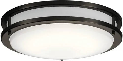 Vista 4 de Kichler Avon - Luz LED empotrada de 14 pulgadas, bronce antiguo Lámpara de techo LED regulable para baños, dormitorios, pasillos y oficinas