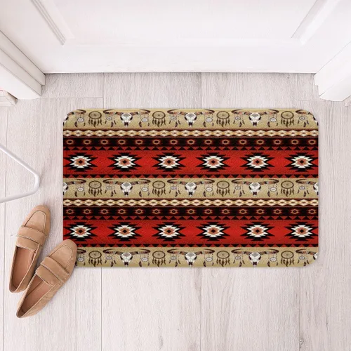 Vista 38 de Feelyou Aztec Bathroom Rugs Aztec Southwestern Printed Bath Mats for Bathroom Bohemian Bath Rugs for Shower Tub Cowboy Cowgirl Bathroom Accossories