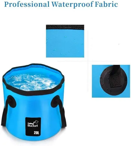 Vista 6 de BANCHELLE Contenedor de agua plegable portátil plegable para campamento para viajes al aire libre, senderismo, pesca, lavado de autos, jardinería
