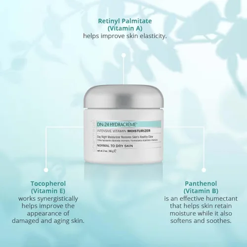 Vista 2 de Pharmagel DN-24 Hydracrème - Hidratante intensivo de vitaminas - Crema facial y cuello de día y noche para piel normal, seca y envejecida - 2 onzas