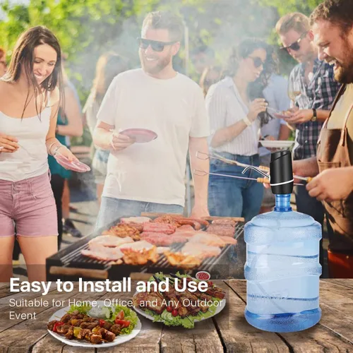Vista 6 de Flexzion - Bomba de agua para consumo eléctrica. Despachador de agua eléctrico potente para botellas de 5 galones portable, de rotación. Para uso