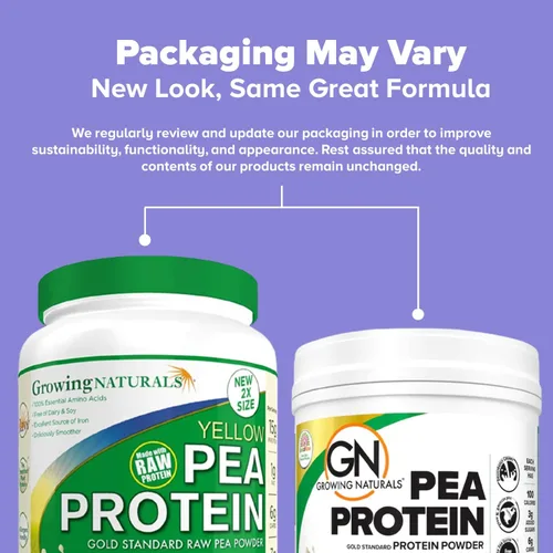 Vista 8 de Growing Naturals Polvo de proteína de guisante crudo, proteína vegana a base de plantas, BCAA, baja en carbohidratos, baja en azúcar, potencia