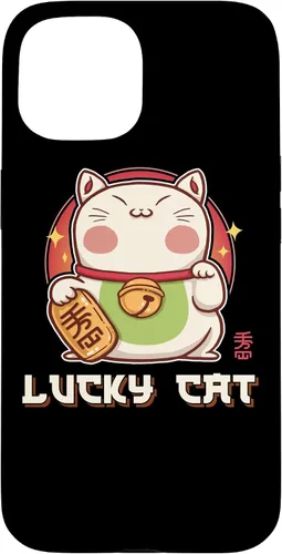 Vista 6 de Funda para iPhone 16 Maneki Neko Waving Cat Lucky Feline Lucky Kawaii Anime
