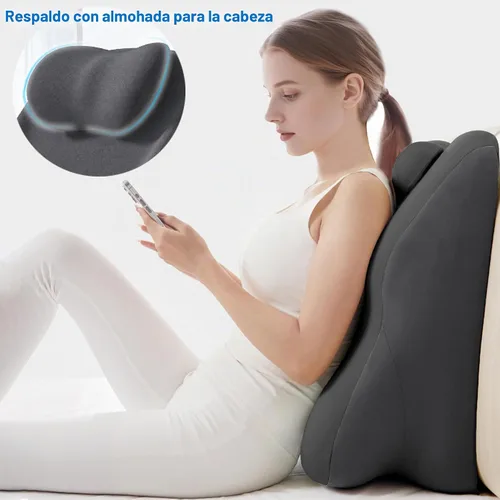Vista 4 de Almohada de cuña para alivio del reflujo ácido, Almohada de cuña de cama para dormir, Almohada de pareja de 27 grados, Almohadas de elevación