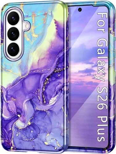 Vista 52 de Btscase para Samsung Galaxy S25, [Probado contra caídas de grado militar] Funda protectora de diseño de patrón de mármol, resistente, delgada