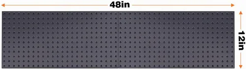 Vista 3 de Ultrawall 2 piezas de paneles de pared de tablero de clavijas de metal, tableros de clavijas para almacenamiento de herramientas de garaje Negro