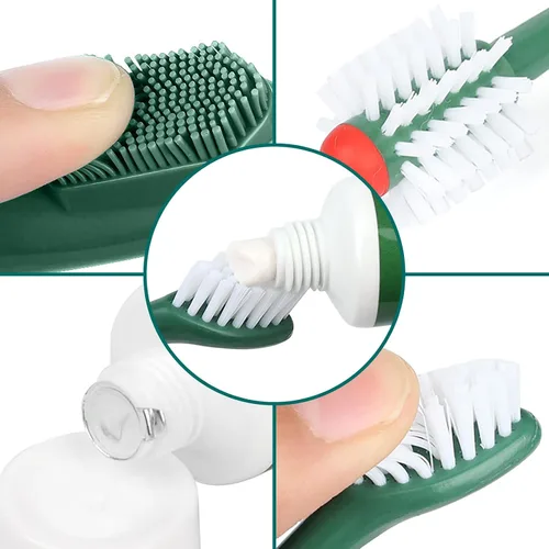 Vista 7 de Kit de pasta de dientes para mascotas, limpieza de dientes de perro, limpieza de dientes de gato, kit de cuidado dental para mascotas, reduce