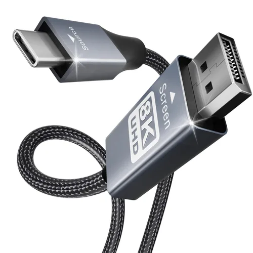 Vista 12 de BENFEI Cable USB C a DisplayPort de 3 pies (8K a 60Hz 4K a 144 Hz), adaptador USB tipo C a DP [compatible con Thunderbolt 3/4] con iPhone 15